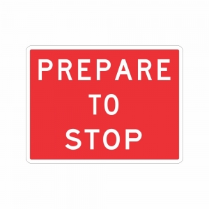 Prepare To Stop 1200 x 900mm 3M Class 1 SST1-18B Swing Sign