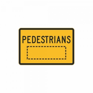 Pedestrians (Magnetic Arrow space) 900 x 600mm 3M Class 1 (Magnet Sold Separate)