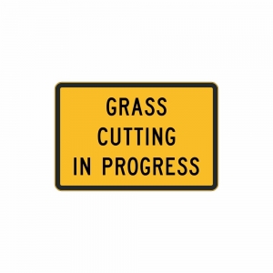 Grass Cutting in Progress  900 x 600mm 3M Class 1 SST-GCPA Swing Sign