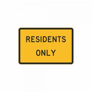 Resident Access Only 900 x 600mm 3M Class 1 SST-RAO White C1 Swing Sign