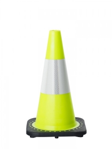Revolution 450mm 1.5 kg Traffic Cone (Fluorescent Lime) W/H 3M Tape