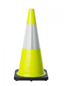 Revolution 700mm 3.2 kg Traffic Cone (Fluorescent Lime) W/H 3M Tape