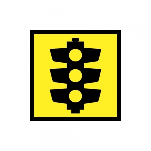 Traffic Signal Light Ahead (Symbolic) 600 x 600mm Corflute Class 1W TC1216