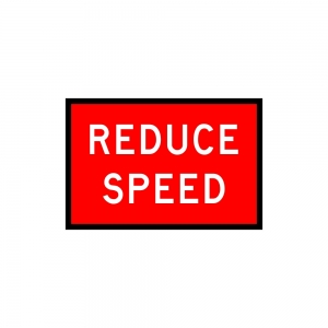 REDUCE SPEED 900 x 600mm (White/Red) Class 1 Boxed Edge G9-9