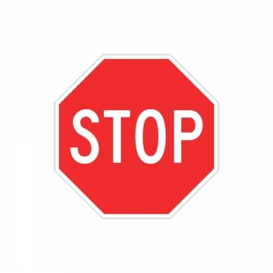 Stop Sign 600mm Oct. Aluminium - C1X DG White on Red R1-1A (NSW)